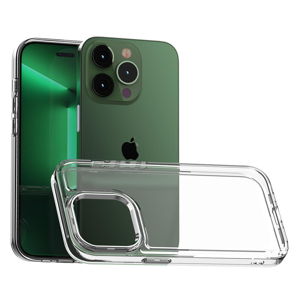 Hard Transparent Clear Strong TPU iPhone Case + Tough Polycarbonate Crystal HD Clear